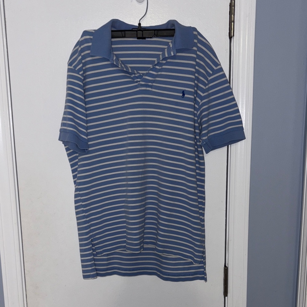Polo by Ralph Lauren Blue Striped Polo Shirt size medium